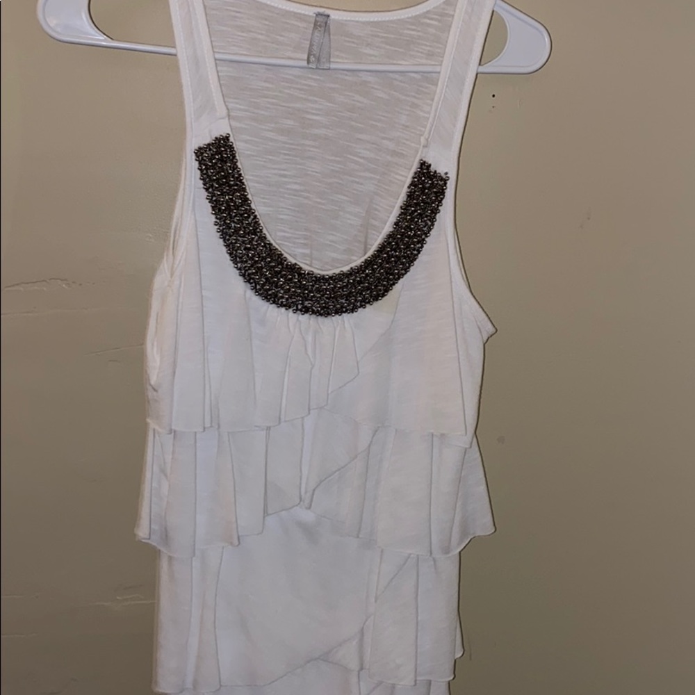 Medium white tank with bling!